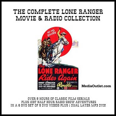 Lone Ranger Movie & Radio Collection DVDs & MP3s 6 Discs