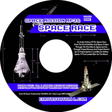 Space Mission MP3s 1 Project Mercury & Space Probes MP3 DVD